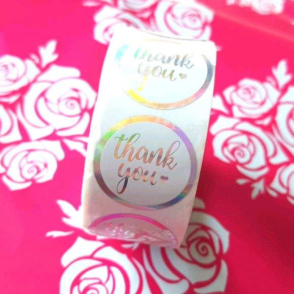 500 pcs Holographic Thank You Stickers - Picture 3 of 6